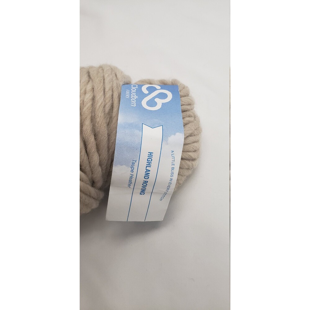 Cloudborn Highland Roving Yarn - Taupe Heather (20-002) - Dye Lot 19-0